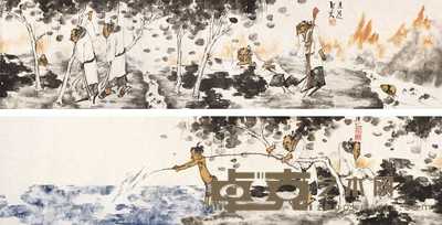 张正民 2004年作 逍遥游 手卷 33×332cm